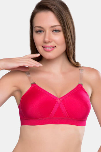 Buy Sona Double Layered Non Wired Medium Coverage Sag Lift Bra - Hot Pink